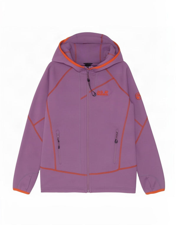 Женский свитер с капюшоном на молнии Jack Wolfskin UK 12/14, средний фиолетовый