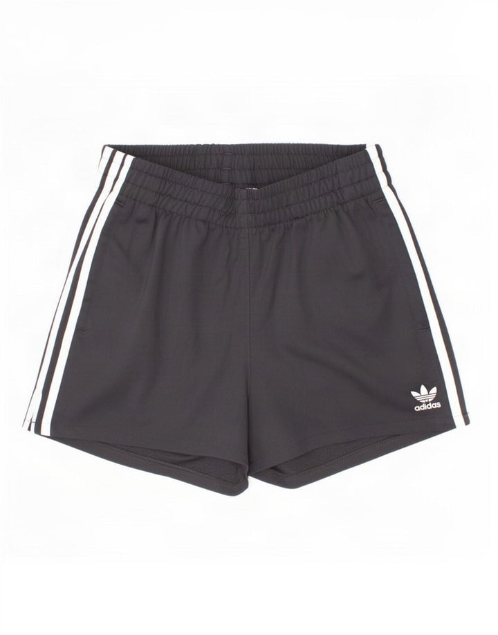 Женские спортивные шорты Adidas UK 8, маленькие черные из полиэстера