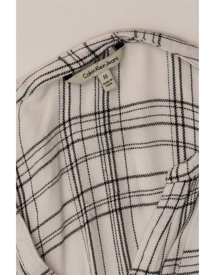 Женская рубашка Calvin Klein Jeans UK 12, средняя белая клетка