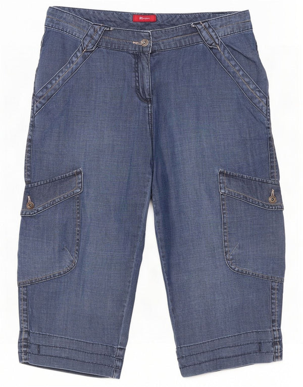 Женские джинсовые шорты карго Monsoon UK 14, средние W34 L20, синие, хлопок