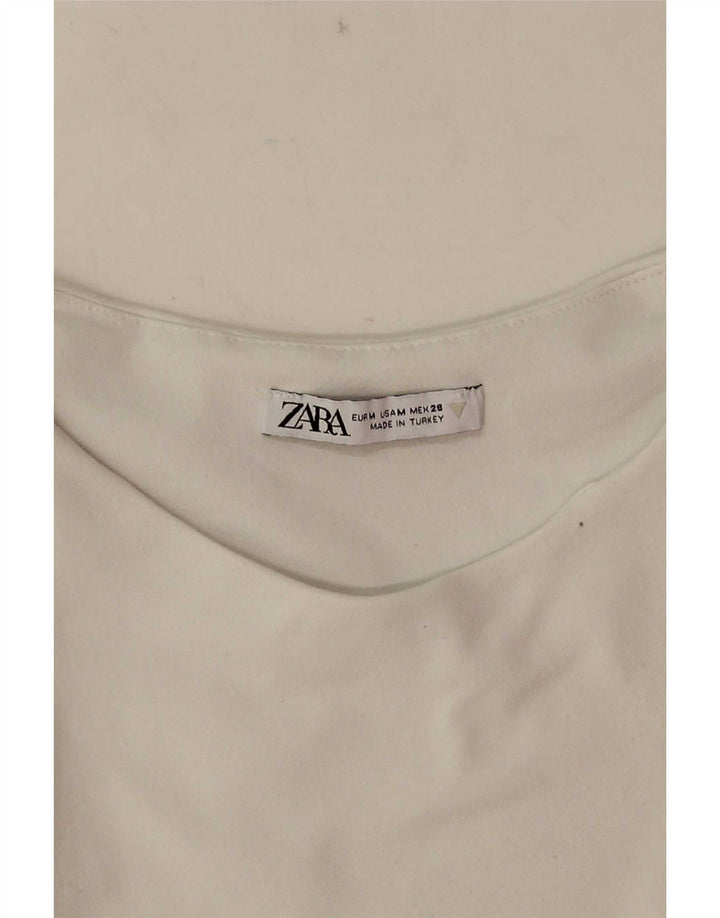 Женское боди без рукавов Zara UK 12, средний белый