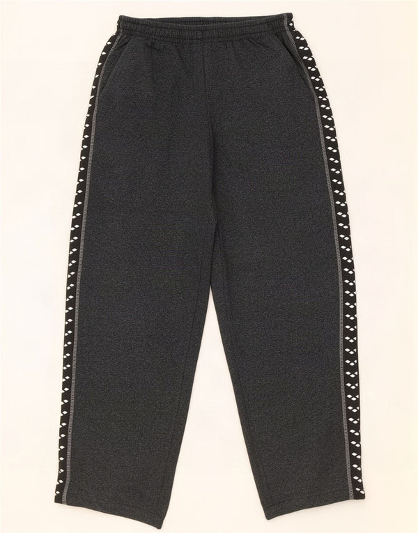 Arena Mens Graphic Crop Tracksuit Trousers Large Grey Colourblock Acrylic