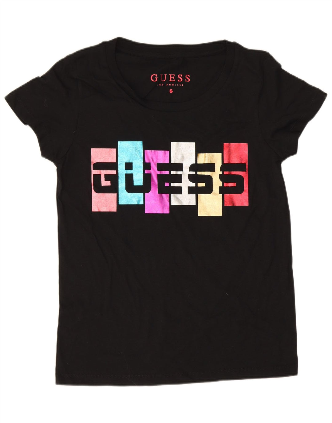 Женская футболка с рисунком Guess Top UK 10, маленькая черная