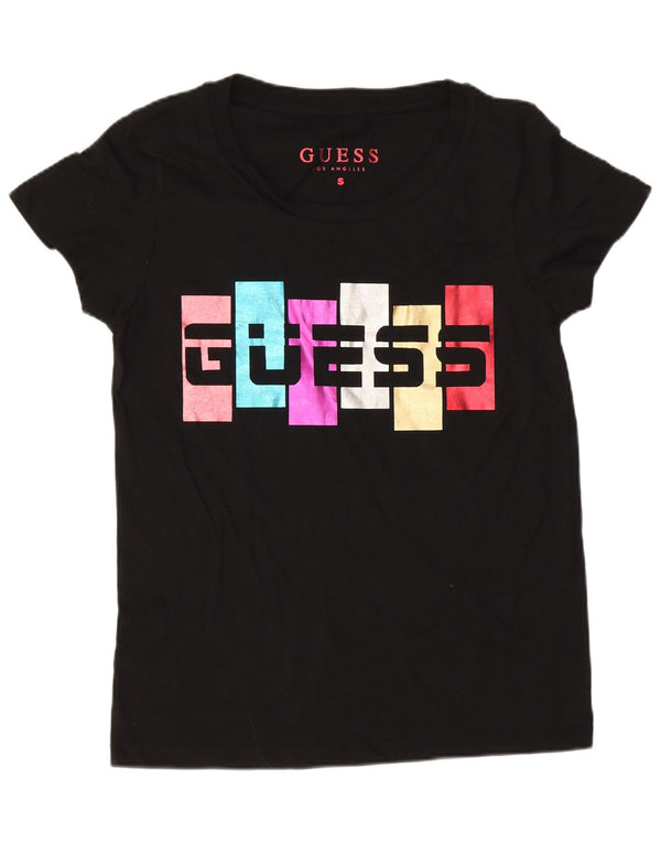 Женская футболка с рисунком Guess Top UK 10, маленькая черная