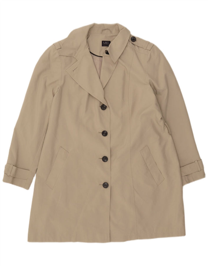 Женский тренч Marks & Spencer UK 20 2XL бежевый из полиэстера