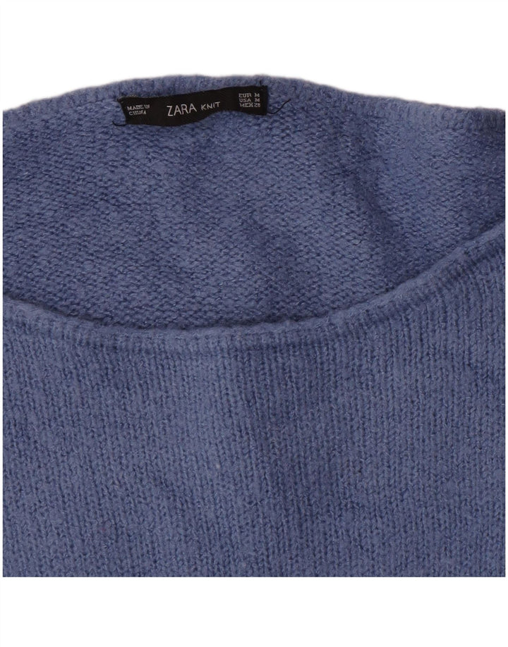 Женский джемпер с вырезом «лодочка» Zara UK 14, средний синий