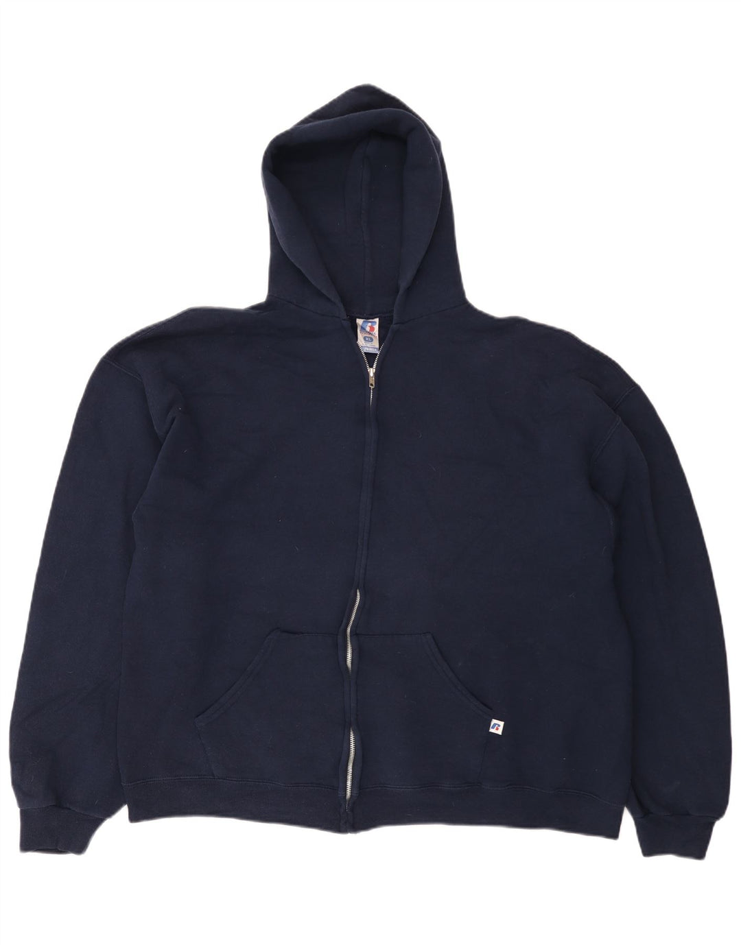 Женский свитер с капюшоном на молнии RUSSELL ATHLETIC Dri-Power UK 18 XL, темно-синий