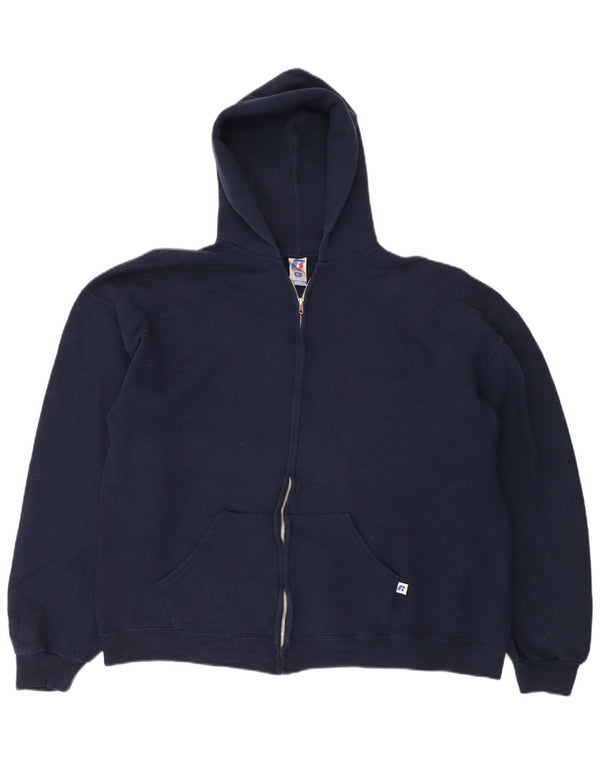 Женский свитер с капюшоном на молнии RUSSELL ATHLETIC Dri-Power UK 18 XL, темно-синий