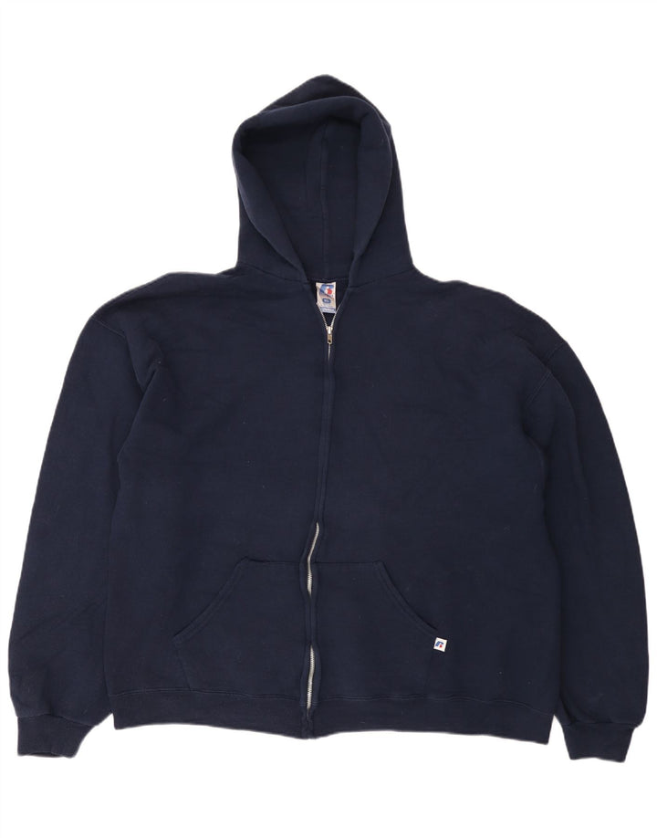 Женский свитер с капюшоном на молнии RUSSELL ATHLETIC Dri-Power UK 18 XL, темно-синий