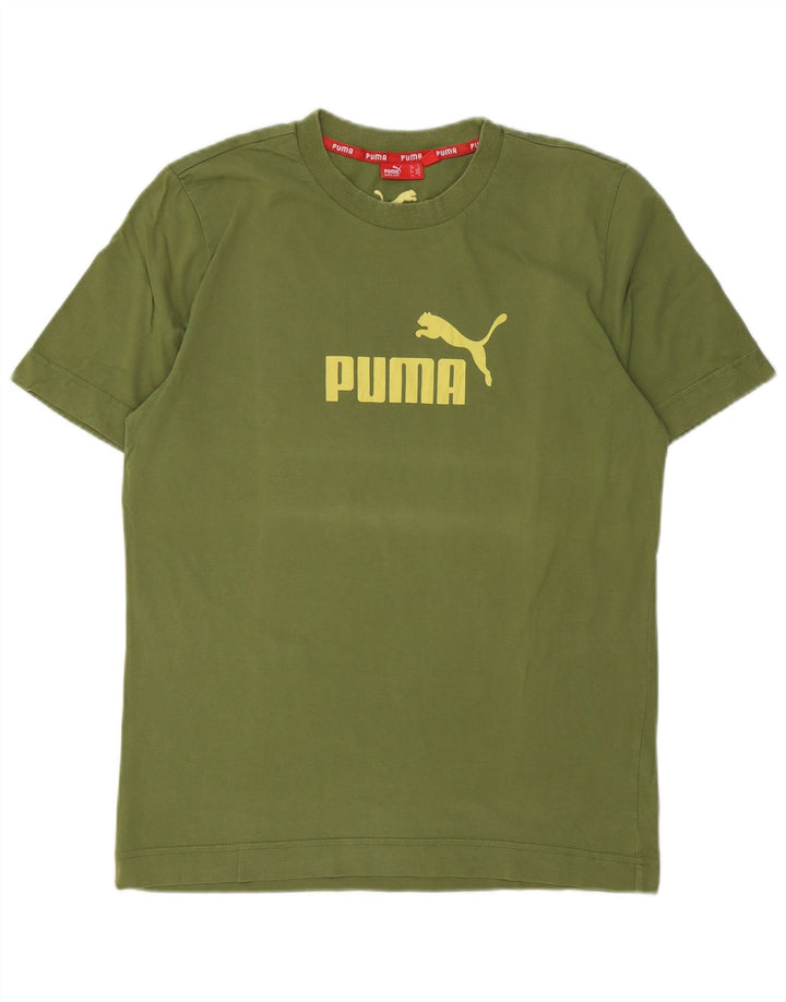 Мужская футболка с рисунком Puma, средний зеленый цвет