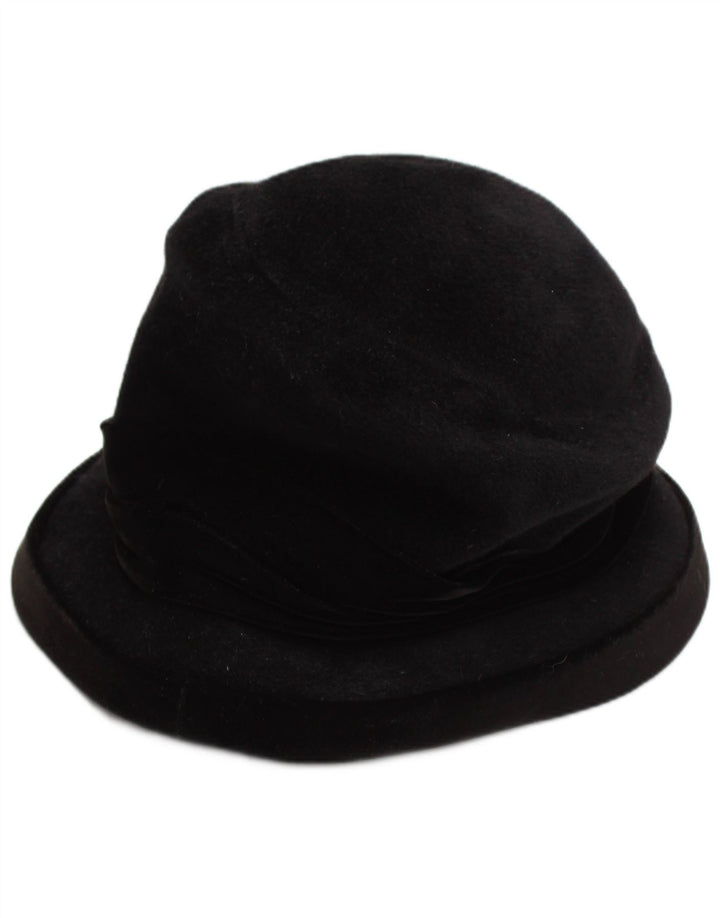 PETER BETTLEY Womens Cloche Hat One Size Black Retro