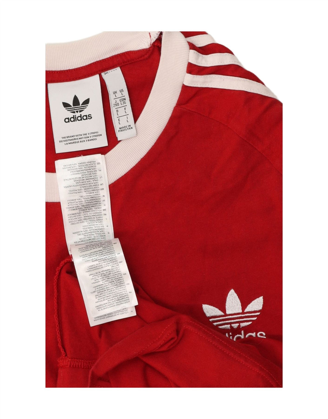 Adidas Мужская футболка из хлопка большого размера красного цвета