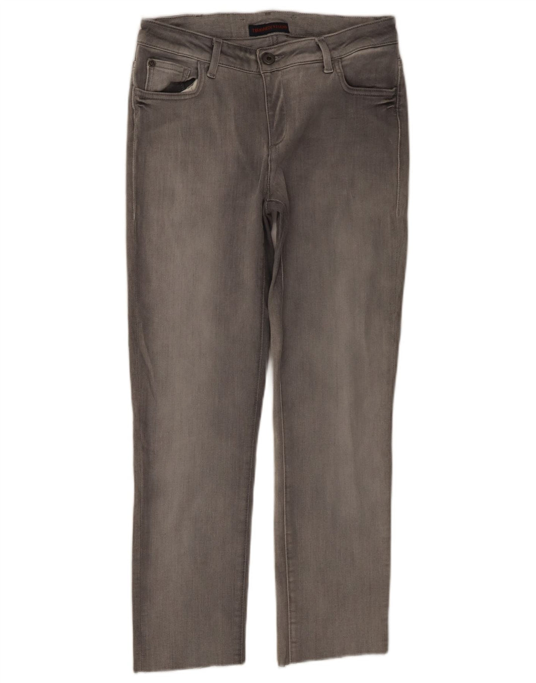 TRUSSARDI Женские прямые джинсы W27 L25 Серые, хлопок