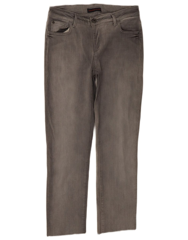 TRUSSARDI Женские прямые джинсы W27 L25 Серые, хлопок