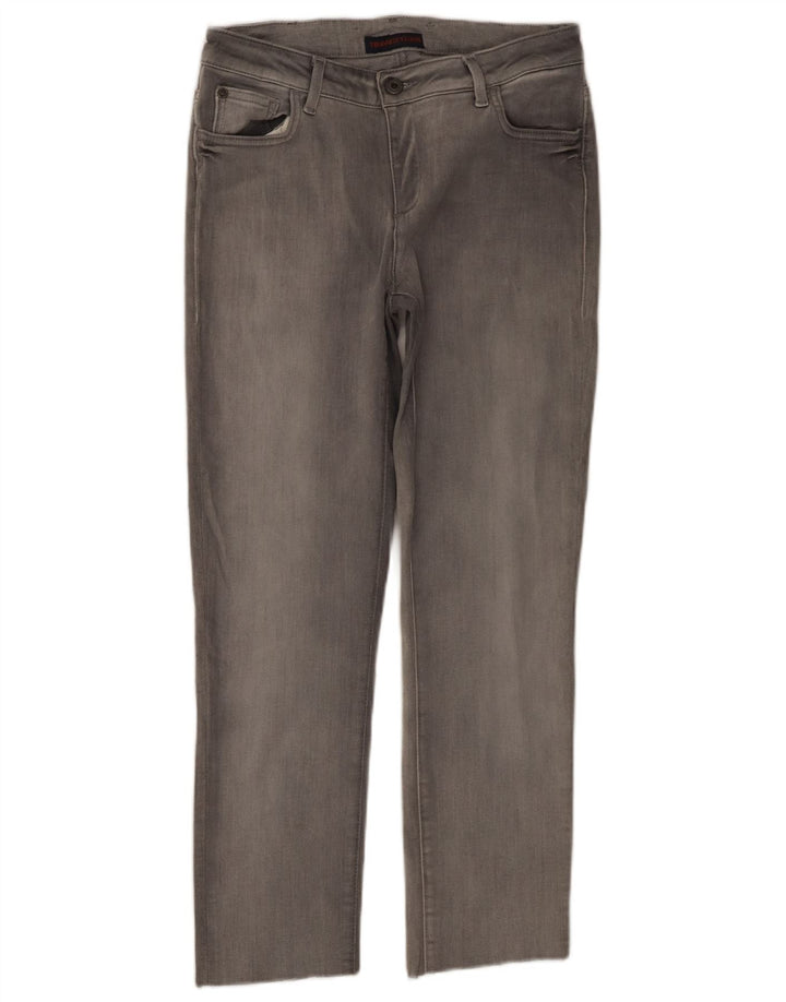 TRUSSARDI Женские прямые джинсы W27 L25 Серые, хлопок