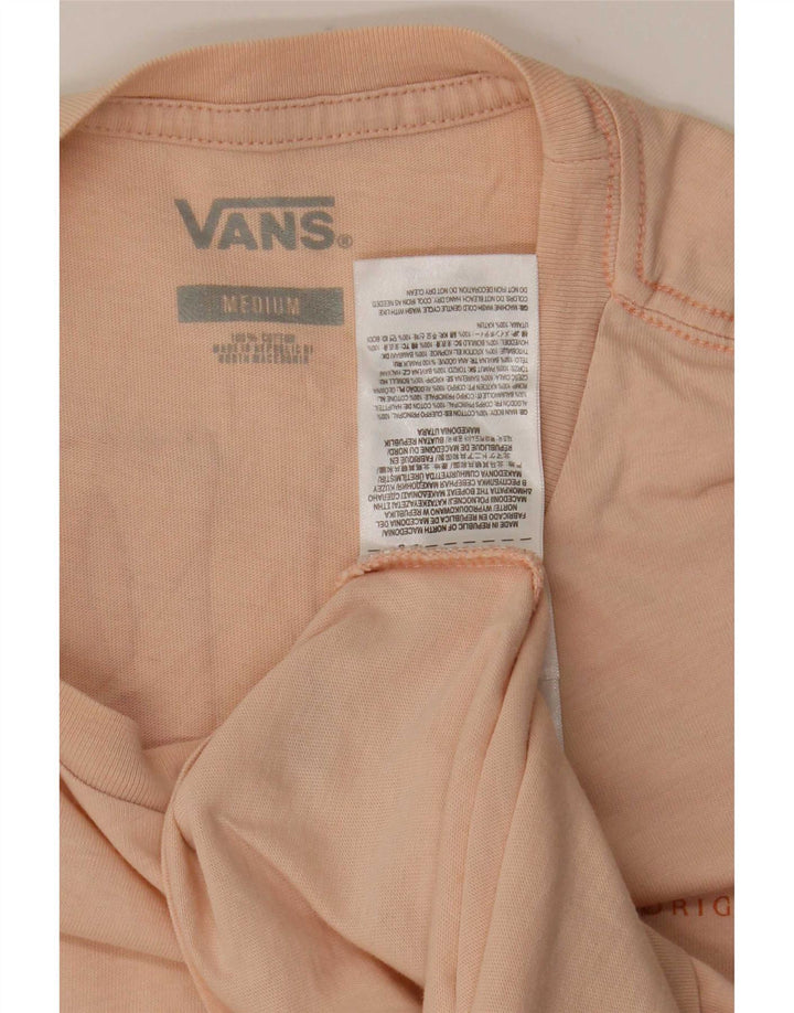 Мужская футболка с рисунком Vans, хлопковый топ среднего розового цвета
