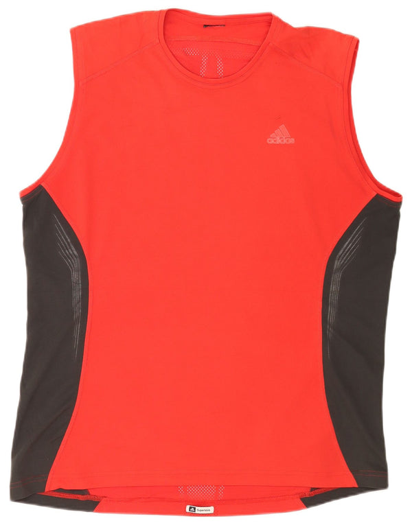 Adidas Мужской жилет Top XL Красный Полиэстер с цветными блоками