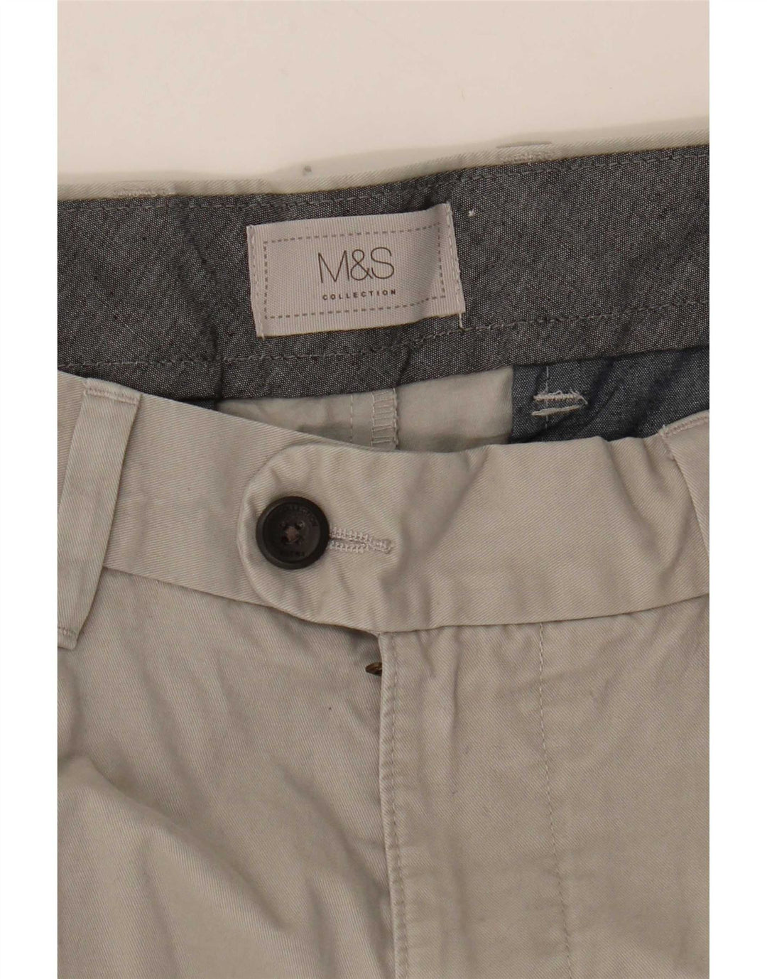 Мужские шорты чинос Marks & Spencer W36, большие серые, хлопок
