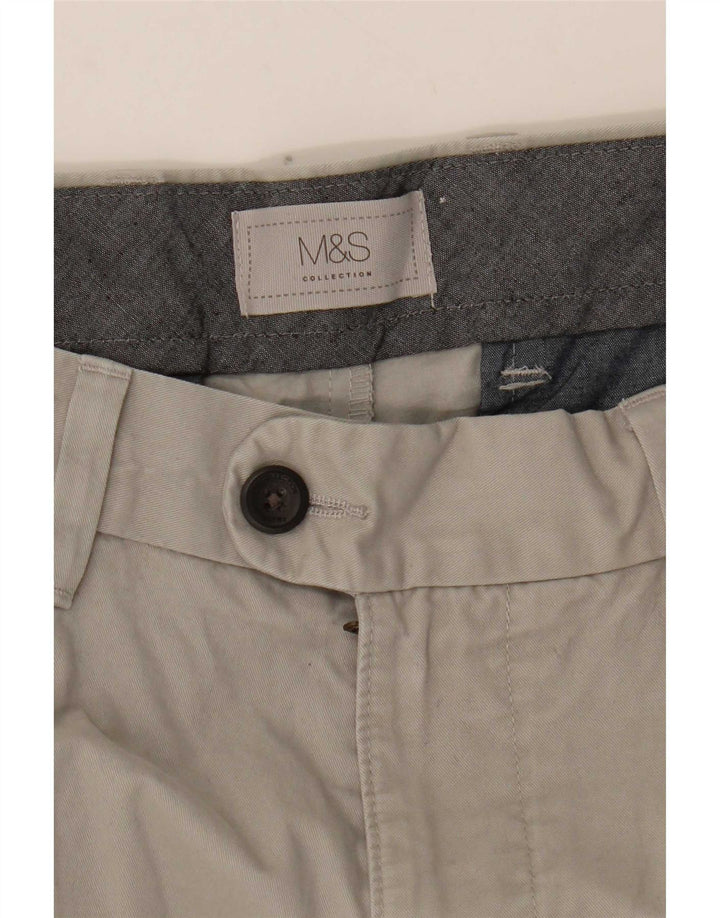 Мужские шорты чинос Marks & Spencer W36, большие серые, хлопок