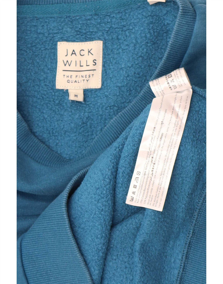 Мужской свитшот Jack Wills, хлопковый джемпер среднего синего цвета