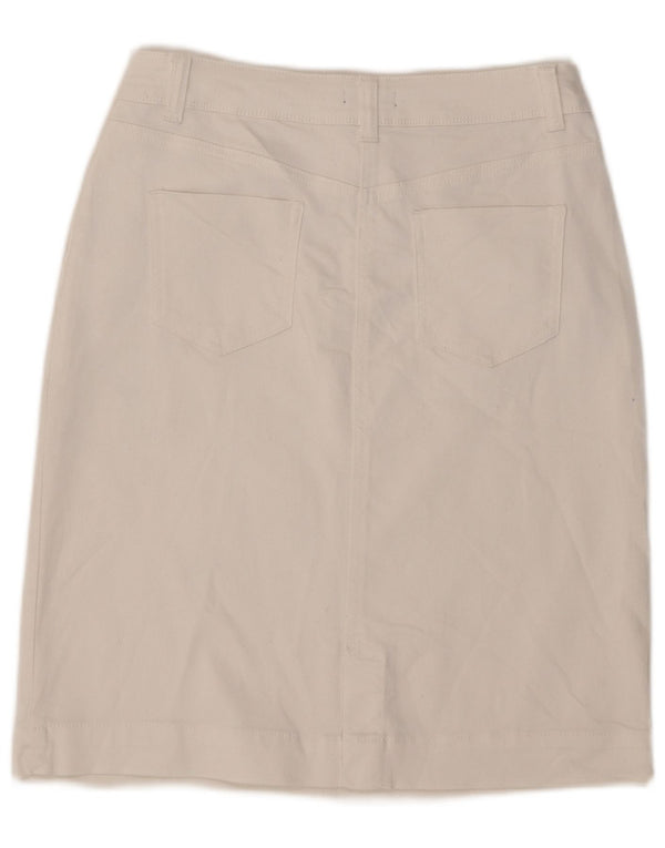 Женская джинсовая юбка M&Co UK 10, маленькая W30, белый хлопок