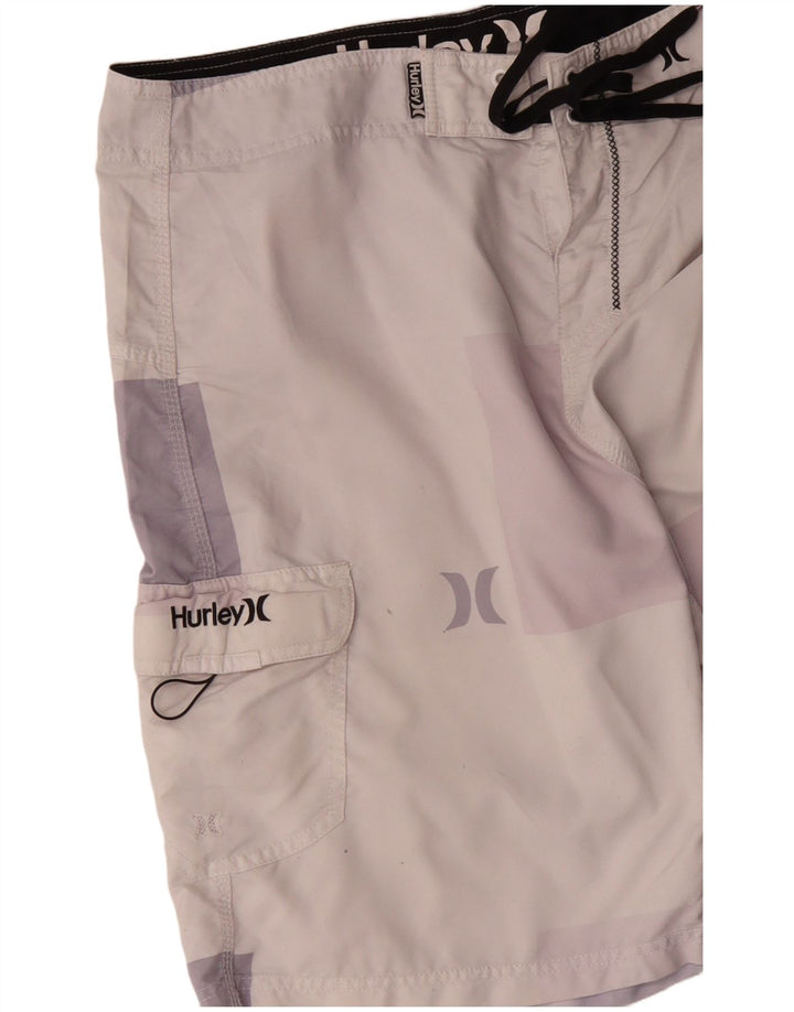 HURLEY Мужские шорты для плавания с рисунком XL, розовые с цветными блоками
