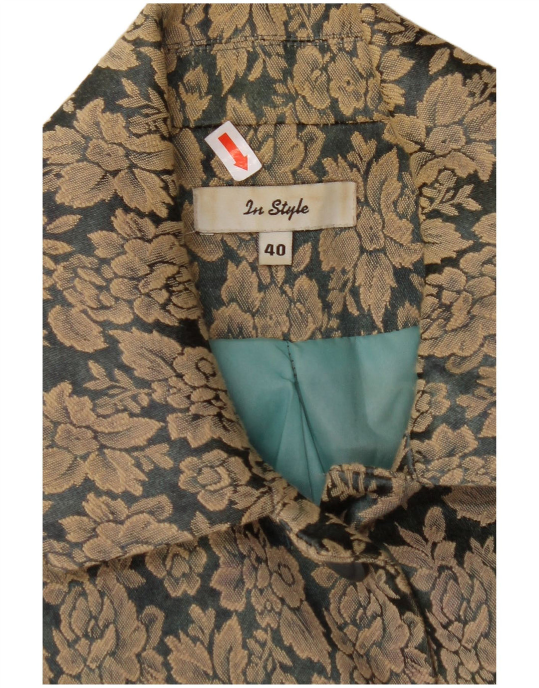 ВИНТАЖНЫЙ женский пиджак на 3 пуговицах, цвет ЕС 40, средний коричневый цвет, хлопок