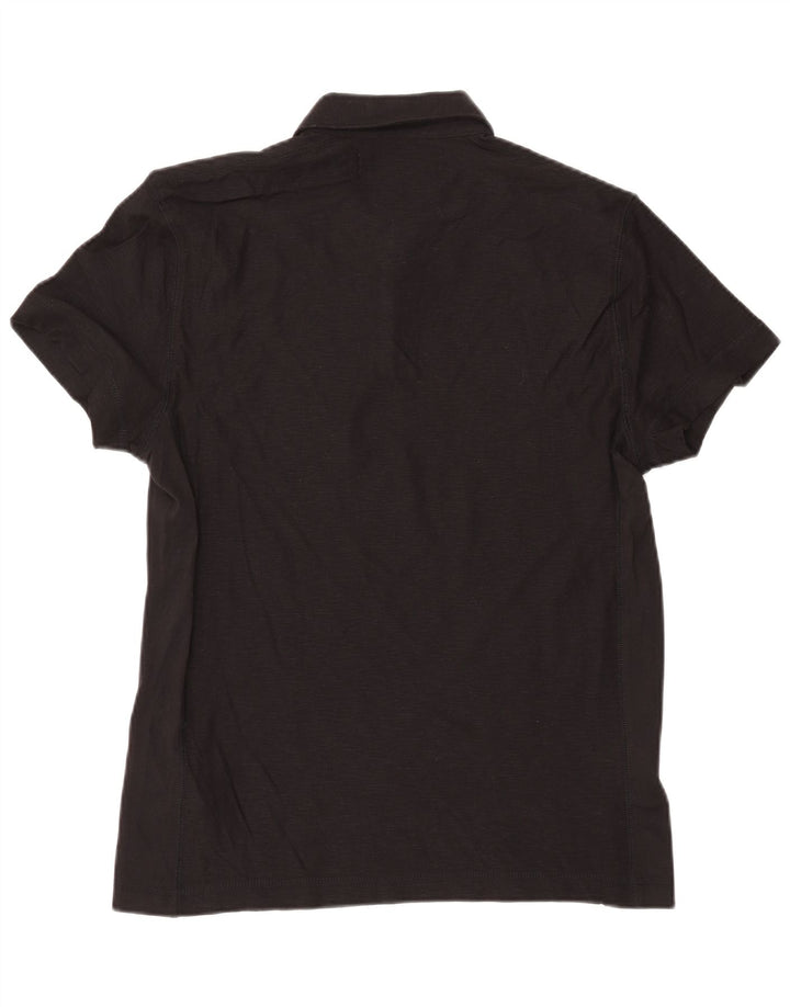 CALVIN KLEIN JEANS Мужская рубашка поло с рисунком, средний черный хлопок