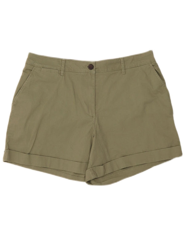 Crew Clothing Женские шорты чинос с высокой талией UK 14, большие W34, хлопок цвета хаки