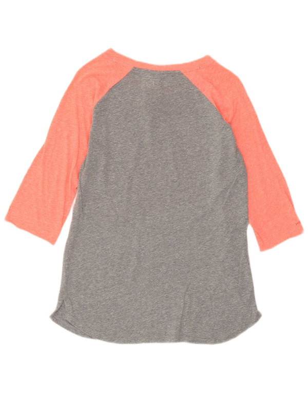 Женский топ с графическим рисунком UNDER ARMOR, рукав 3/4, Великобритания 12, средний серый цвет