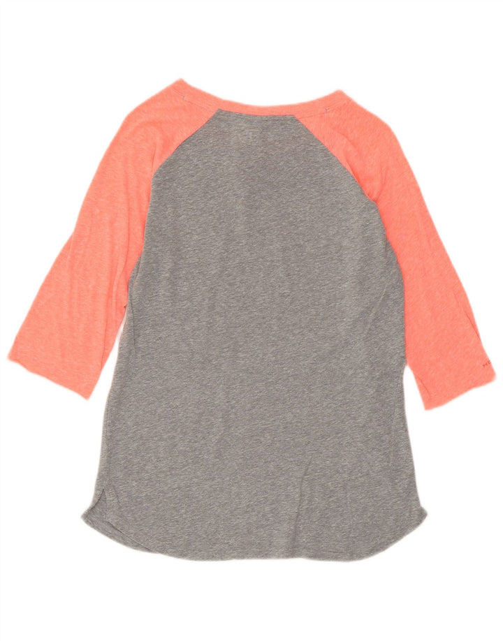 Женский топ с графическим рисунком UNDER ARMOR, рукав 3/4, Великобритания 12, средний серый цвет