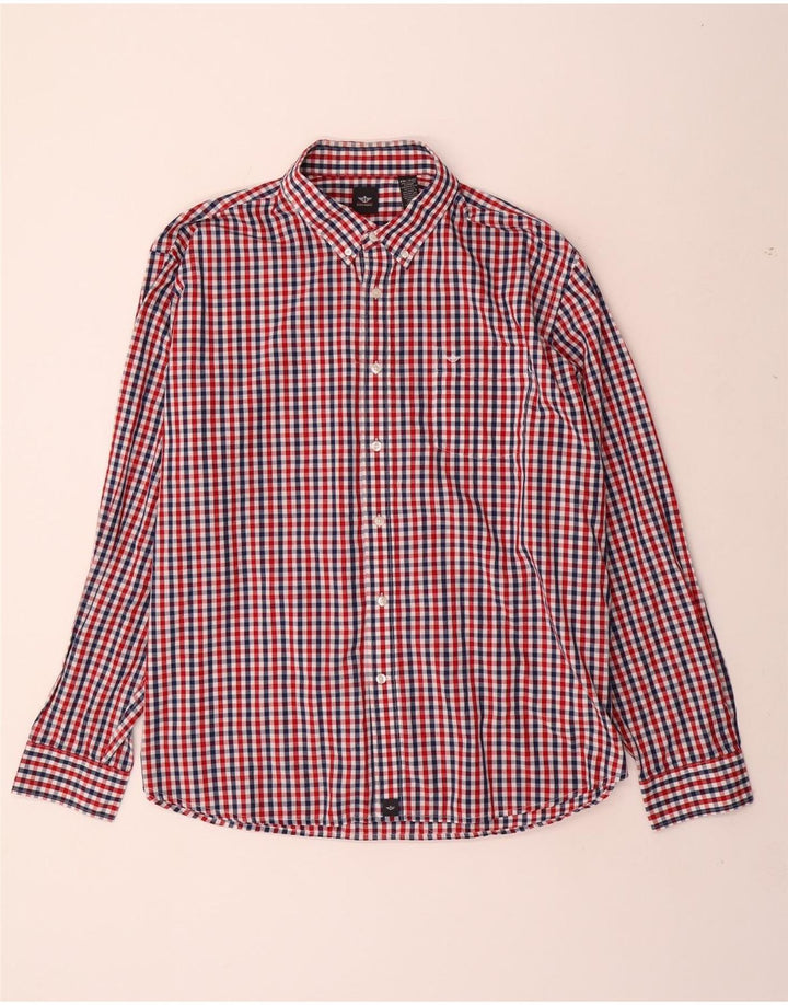 Мужская рубашка Dockers 2XL, красный хлопок в мелкую клетку