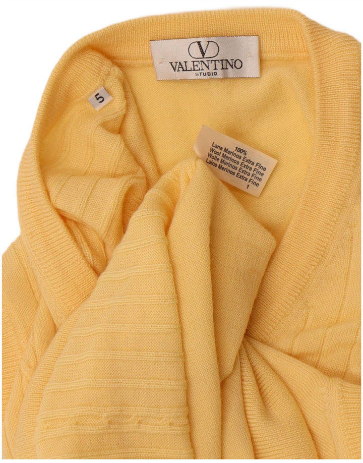 Мужская майка-майка Valentino, большой желтый цвет из мериносовой шерсти