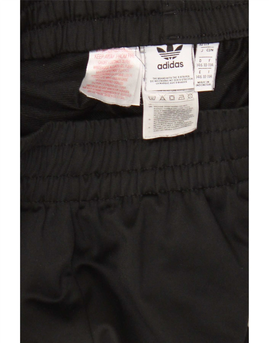 Adidas Спортивный костюм с графическим рисунком для мальчиков, брюки для бега, 10–11 лет, черный полиэстер