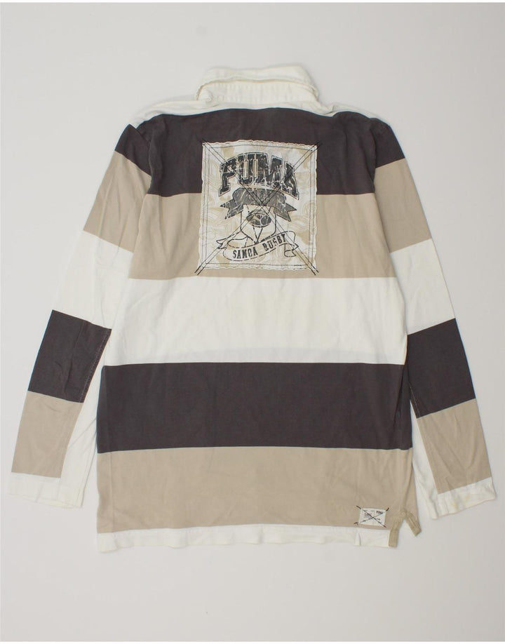 Мужская рубашка-поло для регби с длинным рукавом PUMA, большая разноцветная полоска