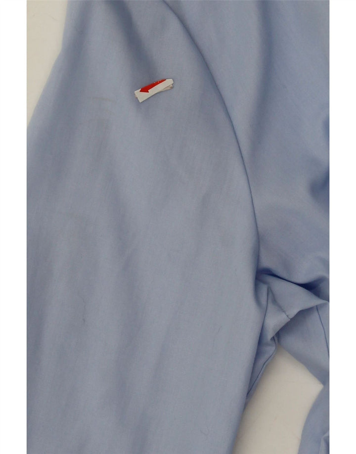 IZOD Womens Formal Shirt UK 14 Medium Blue Colourblock Cotton