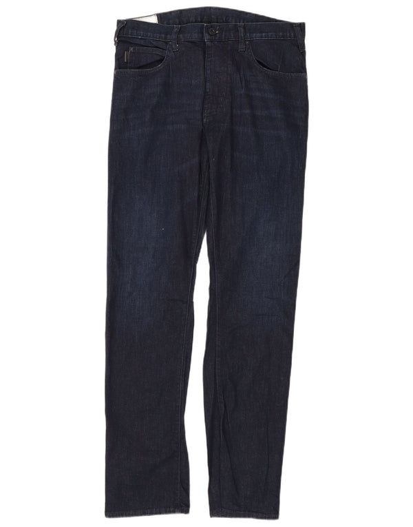 Мужские зауженные джинсы Emporio Armani W31 L32 темно-синие, хлопок