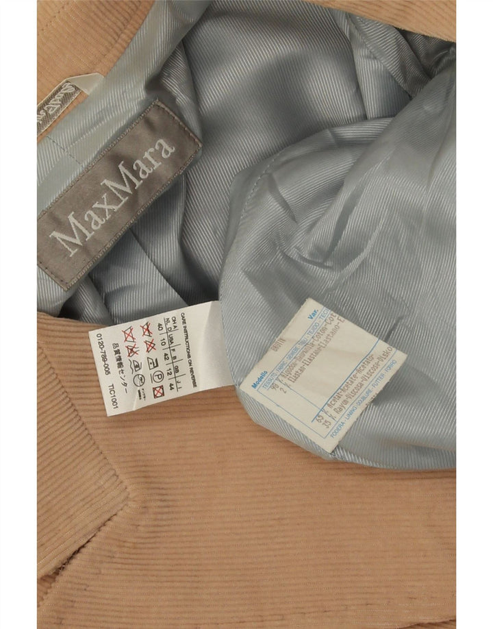 Женский вельветовый пиджак Max Mara на 1 пуговице, Великобритания 12, средний бежевый хлопок