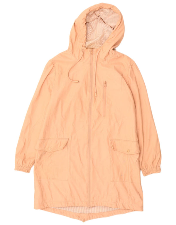 Женский плащ с капюшоном Zara UK 10, маленький розовый из полиуретана
