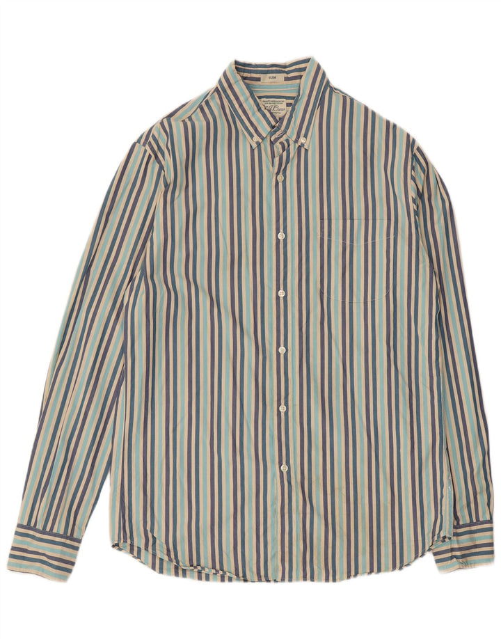 Мужская тонкая рубашка J. Crew, средний разноцветный хлопок в тонкую полоску