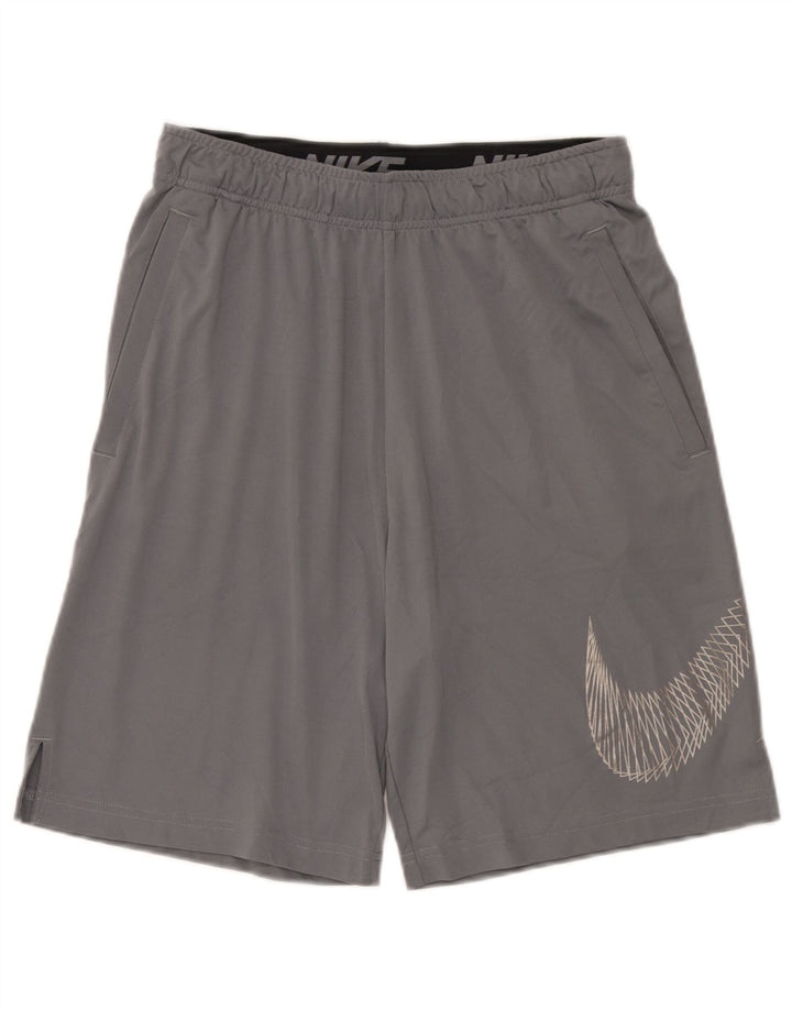 Мужские спортивные шорты Nike Dri Fit с графикой, средний серый полиэстер