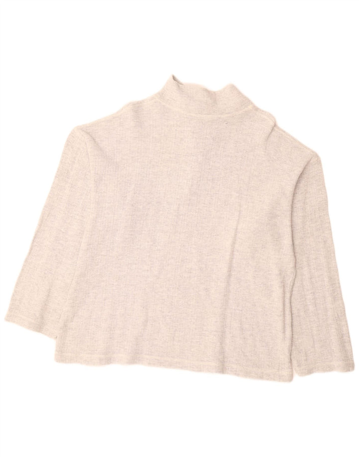 ВИНТАЖНЫЙ женский джемпер с воротником на молнии, Великобритания, 18 XL, серый