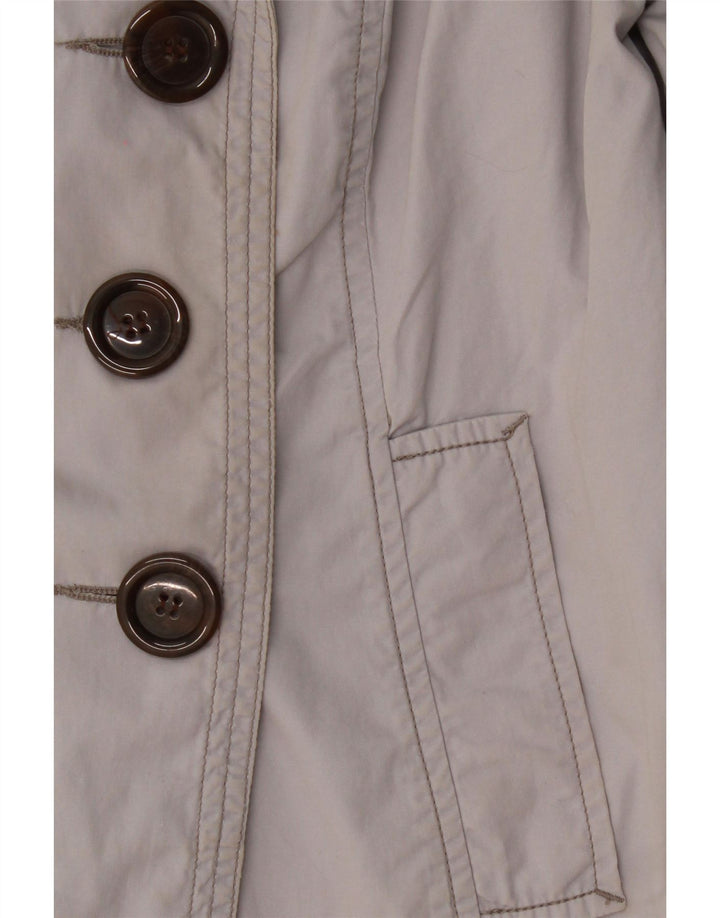 Женская двубортная куртка с рукавом 3/4 Marks & Spencer UK 8, маленький серый цвет