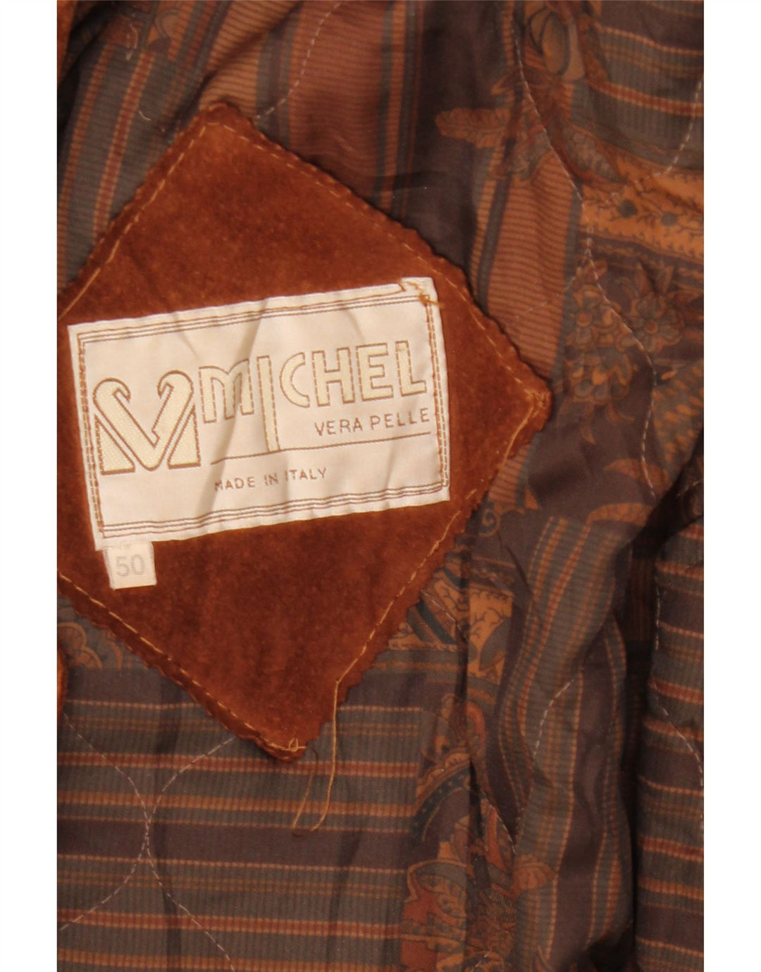 Женское замшевое пальто в стиле оверсайз Michel IT 50 XL Коричневое кожаное