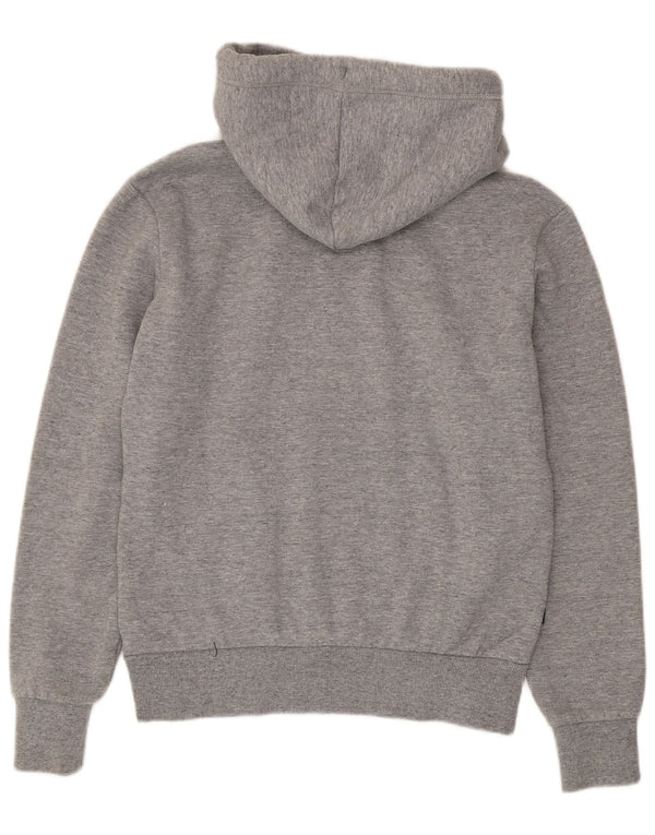 Мужской джемпер с капюшоном Superdry, маленький серый хлопок с крапинками