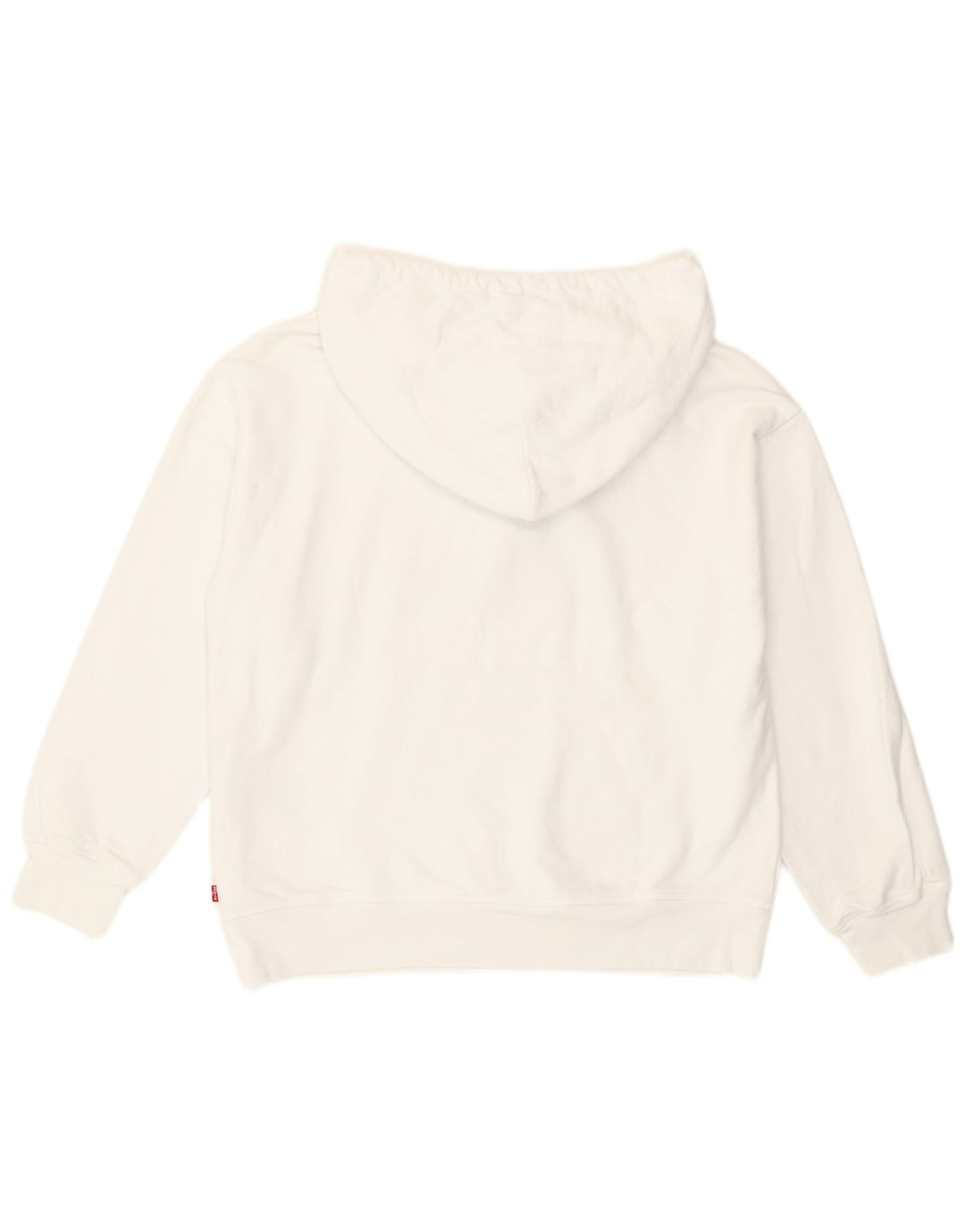 Женский джемпер с капюшоном Levi's Oversized с рисунком UK 14, средний белый хлопок