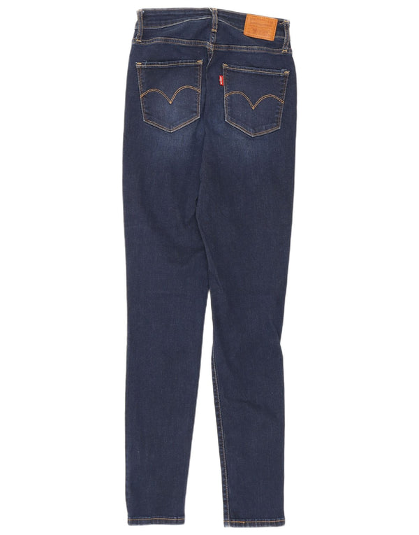 Женские джинсы скинни Levi's 721 с высокой посадкой W25 L29 Темно-синие хлопковые