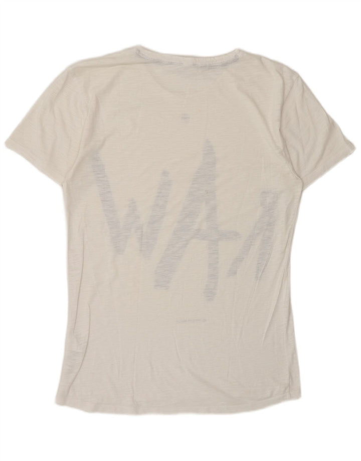 Мужская футболка с рисунком G-Star, хлопковый топ среднего размера, белый в крапинку