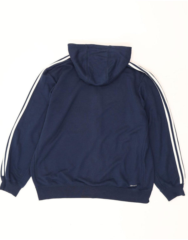 Мужской свитер с капюшоном Adidas Climalite на молнии XL, темно-синий, полиэстер