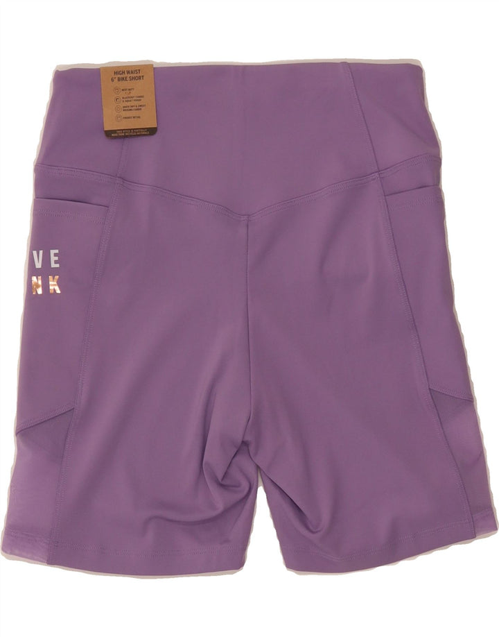 PINK Womens Sport Shorts UK 12 Medium Purple Polyester Vintage Pink and Second-Hand Pink from Messina Hembry 